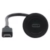 EXSYS EX-49222 USB-C panelinis adapterio kabelis, USB 3.2 Gen 2, 10Gbps, 100W PD, 30cm