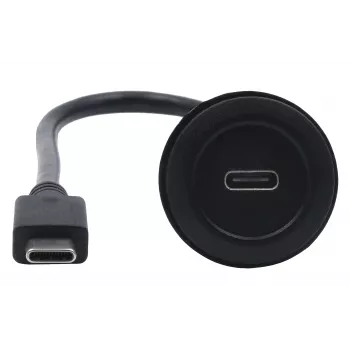 EXSYS EX-49222 USB-C panelinis adapterio kabelis, USB 3.2 Gen 2, 10Gbps, 100W PD, 30cm