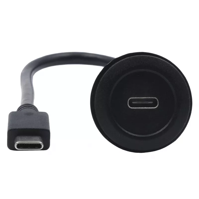 EXSYS EX-49222 USB-C panelinis adapterio kabelis, USB 3.2 Gen 2, 10Gbps, 100W PD, 30cm
