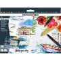 Faber-Castell Eberhard Faber Artist Color dvigalių flomasterių rinkinys, 24 vnt., plonosios ir šepetėlio antgaliai, įvairių spalvų 558224