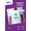 Avery T-Shirt Transfer Paper A4 White for Light Fabrics, Laser Printers, 15 Sheets (C9403-15)