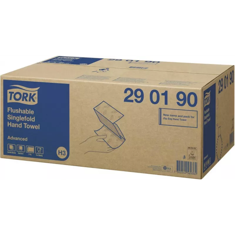Tork 290190 Advanced 2-sluoksnių rankšluosčių ritinys, baltas, 150 m, 6 ritinėliai