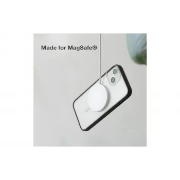 Woodcessories ECO643 iPhone 14 Plus dėklas – ekologiškas juodas ir permatomas galinis dangtelis