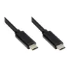 EXSYS EX-K1585-0.5 USB-C į USB-C kabelis 0,5 m, juodas