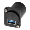 EXSYS EX-49155 USB 3.2 Gen 1 D-Type panelinis adapteris, USB-A female į USB-B female