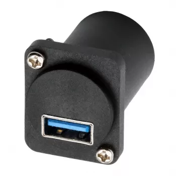 EXSYS EX-49155 USB 3.2 Gen 1 D-Type panelinis adapteris, USB-A female į USB-B female