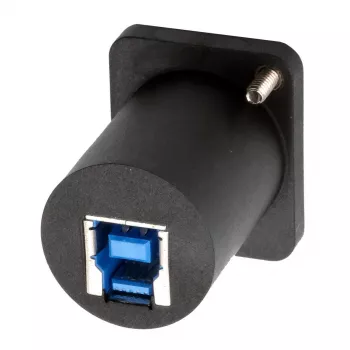 EXSYS EX-49155 USB 3.2 Gen 1 D-Type panelinis adapteris, USB-A female į USB-B female