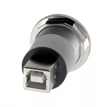 EXSYS EX-49192 metalinis USB 2.0 Type-B moteriškas-moteriškas adapteris, skirtas montuoti skydelyje