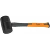 Bradas guminis plaktukas 450 g, antracito/oranžinės spalvos, 340 mm stiklo pluošto kotas su neslystančia TPR rankena DIY-HF6045