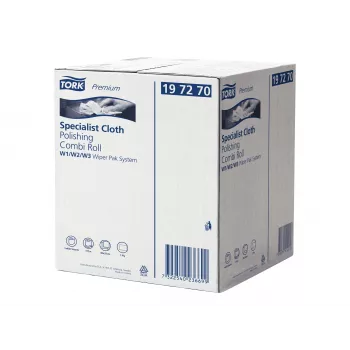 Tork Premium Polishing Wiping Roll, 1 sluoksnio, baltas, 171 m, neaustinė medžiaga, W1/W2/W3 dozatoriams, 1 ritinys (197270)