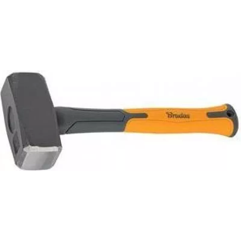 Bradas DIY-HF5100 skaldymo plaktukas, 1000 g galvutė, antracito/oranžinė spalva, 280 mm stiklo pluošto kotas su neslystančia TPR rankena, 1 vnt.