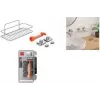 Metaltex Reflex Luxy sieninė lentyna su Vacuum-Fix tvirtinimu, sidabrinė, 1 lentyna, 403329000