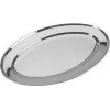 Metaltex ovalus patiekimo padėklas, nerūdijantis plienas, aukšto blizgumo poliruotas, 300 mm pločio, sidabrinis, tinka plauti indaplovėje, 1 vnt. 690715010