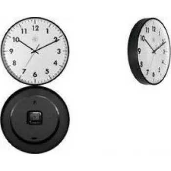 NEXTIME STIL kvarcinis sieninis laikrodis 400 mm baltas ciferblatas juodos rodyklės 7317-V2