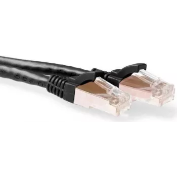 ACT 0,5 m Cat6a S/FTP (S-STP) juodas tinklo kabelis (IB9200)