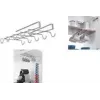 Metaltex My-Mug pakabinamas puodelių laikiklis po lentyna, sidabrinis metalikas, 6 puodeliams, nerūdijantis dengtas metalas, be gręžimo 364928039