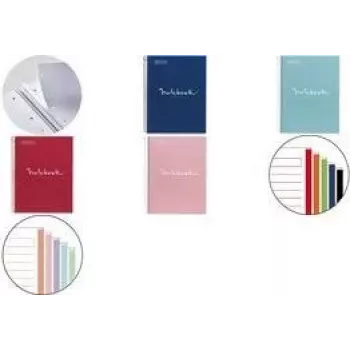 MIQUELRIUS Collegeblock EMOTIONS bloknotas, DIN A5, rausvos spalvos languotas, 120 lapų, 90 gsm, spirale (MR46093)