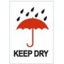 RILLPRINT KEEP DRY įspėjamieji lipdukai su nuolatiniu klijų sluoksniu, balti/raudoni/juodi, 74 x 105 mm, 500 lipdukų ritinyje 76960