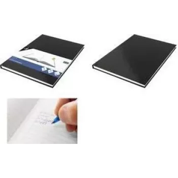 KANGARO K-5520 A4 užrašų knygelė, 80 lapų, liniuotė, juodi kieti viršeliai, 80 gsm