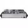 Tristar BP-6285 Buffet Server – 3 x 2,5 L nerūdijančio plieno šildymo indai, 300 W, reguliuojamas termostatas, permatomi dangčiai, neslystantys pagaliukai