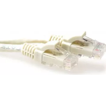 ACT Ivory 0,25 m U/UTP CAT6A patch laidas su apsauginiais RJ45 kištukais IB3252