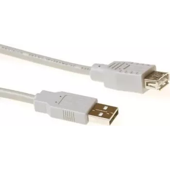 ACT SB2198 USB 2.0 prailginimo laidas USB-A (tėvas) – USB-A (motina), 1,8 m, dramblio kaulo spalvos