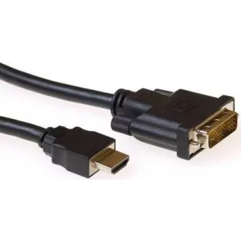 ACT AK3739 HDMI A male to DVI-D male Single Link konversijos kabelis, 1 m, juodas