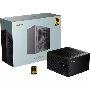 OCYPUS Iota P750 750W 80 PLUS Gold visiškai modulinis ATX 3.0 maitinimo šaltinis - juodas