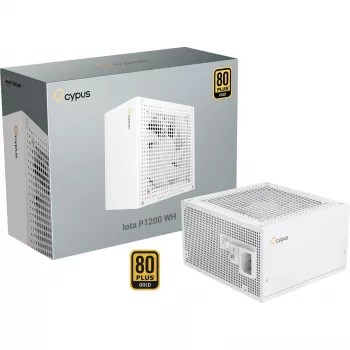 OCYPUS Iota P1200 White 1200W 80 PLUS Gold visiškai modulinis ATX 3.0 maitinimo šaltinis
