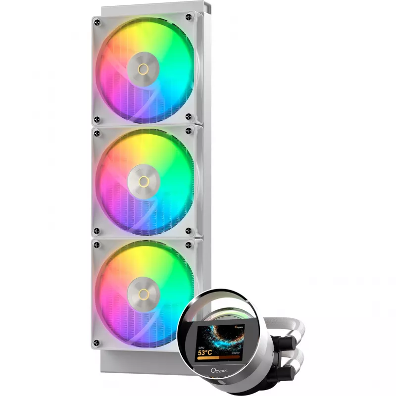 Ocypus Sigma L36 ARGB White 360mm skysčio aušinimo sistema CPU