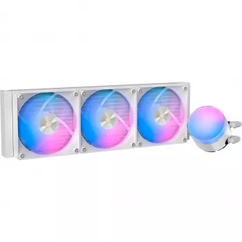 Ocypus Delta L36 ARGB V2 White skysčių aušinimo sistema (AIO) - 360mm radiatorius, 3x120mm ARGB ventiliatoriai, Intel ir AMD