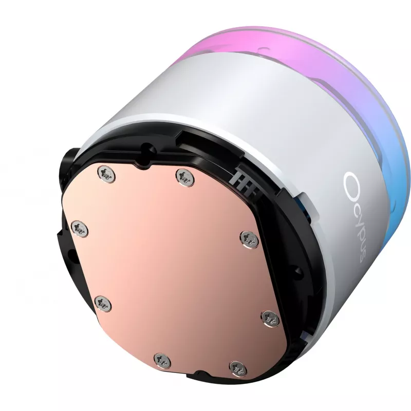 Ocypus Delta L36 ARGB V2 White skysčių aušinimo sistema (AIO) - 360mm radiatorius, 3x120mm ARGB ventiliatoriai, Intel ir AMD