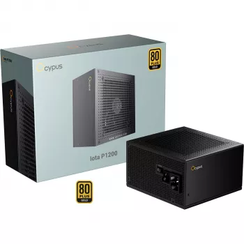 OCYPUS Iota P1200 1200W 80 PLUS Gold visiškai modulinis ATX 3.0 maitinimo šaltinis - juodas
