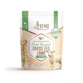 BEMO Cold Pressed Grass Fed Lamb sausa šunų maistas 1kg