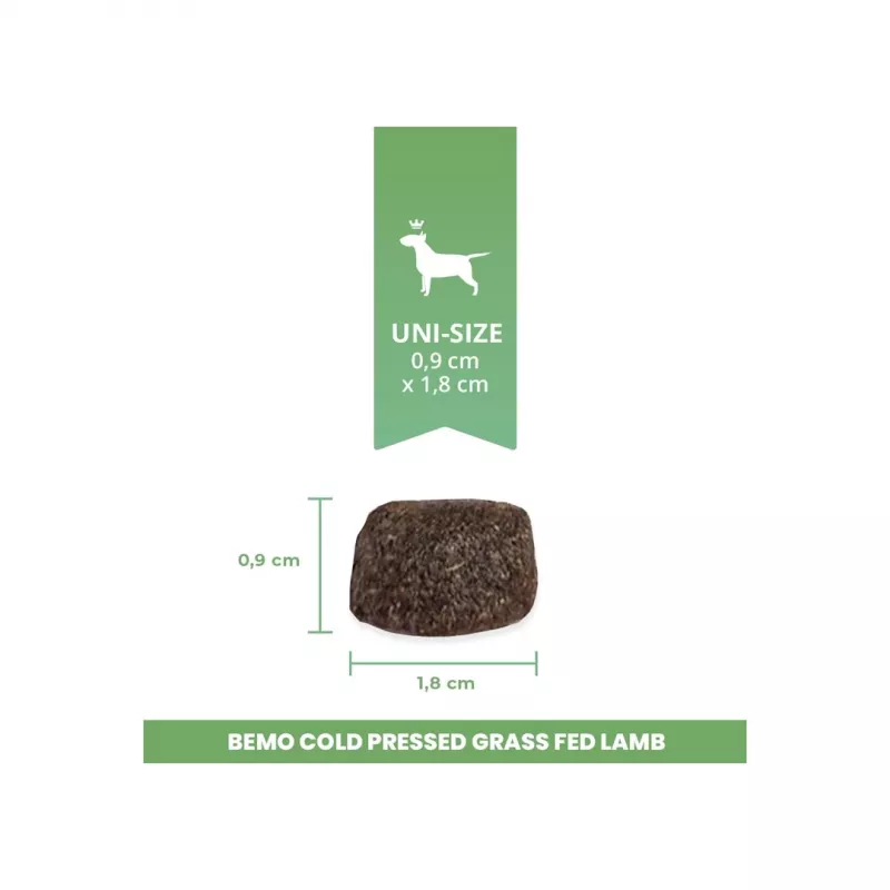 BEMO Cold Pressed Grass Fed Lamb sausa šunų maistas 1kg