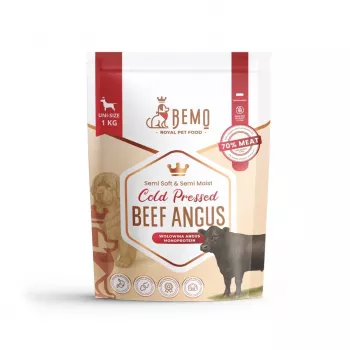 BEMO Cold Pressed Beef Angus Mono sausas pašaras šunims su Angus jautiena - 1kg