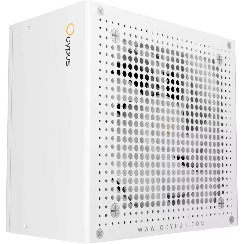 OCYPUS Iota P850 White 850W 80 PLUS Gold visiškai modulinis ATX 3.0 maitinimo šaltinis