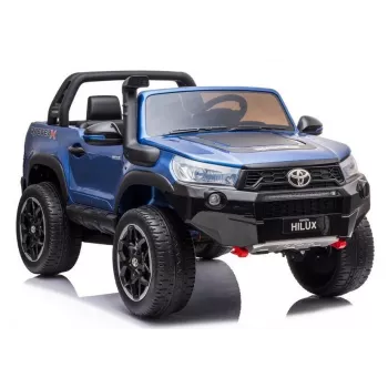 LEAN CARS Toyota Hilux DK-HL850 elektromobilis vaikams, mėlynas lakuotas, 4x4, dvivietis, nuotolinio valdymo pultas, LED žibintai, MP3, Bluetooth