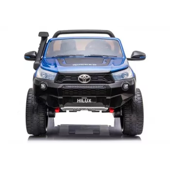 LEAN CARS Toyota Hilux DK-HL850 elektromobilis vaikams, mėlynas lakuotas, 4x4, dvivietis, nuotolinio valdymo pultas, LED žibintai, MP3, Bluetooth