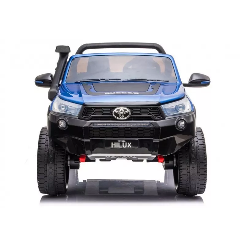LEAN CARS Toyota Hilux DK-HL850 elektromobilis vaikams, mėlynas lakuotas, 4x4, dvivietis, nuotolinio valdymo pultas, LED žibintai, MP3, Bluetooth