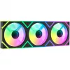 OCYPUS Gamma F36 ARGB Reverse Blade 120mm PWM ventiliatorius, 3 vnt. rinkinys, juodas