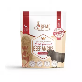 BEMO šaltai presuotas šunų maistas su Angus jautiena Mono 3kg
