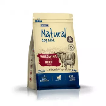 NATURAL Beef with Lamb M&L sausa šunų maistas 1,6 kg
