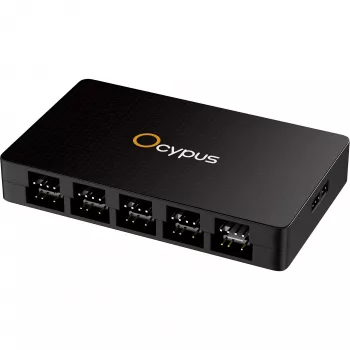 OCYPUS Delta EH10 PRO laidinės žaidimų ausinės su 50 mm garso varikliais, RGB apšvietimu, triukšmą slopinančiu mikrofonu, juodos