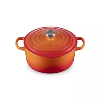 LE CREUSET ketaus apvalus troškinimo puodas 34 cm 12 L oranžinis