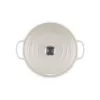 LE CREUSET apvalus emaliuotas ketaus troškinimo puodas 34 cm 12 L kreminės spalvos