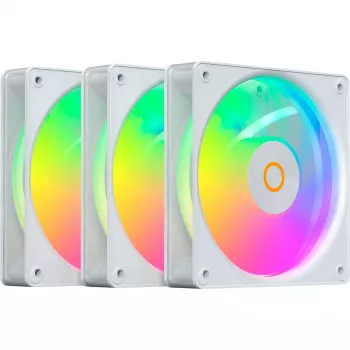 OCYPUS Gamma F12 Elite ARGB White Reverse 3-Pack 120 mm PWM korpuso ventiliatoriai