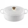 Le Creuset ketaus ovalus puodas 31 cm / 6,3 l, baltas