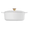 Le Creuset ketaus ovalus puodas 31 cm / 6,3 l, baltas