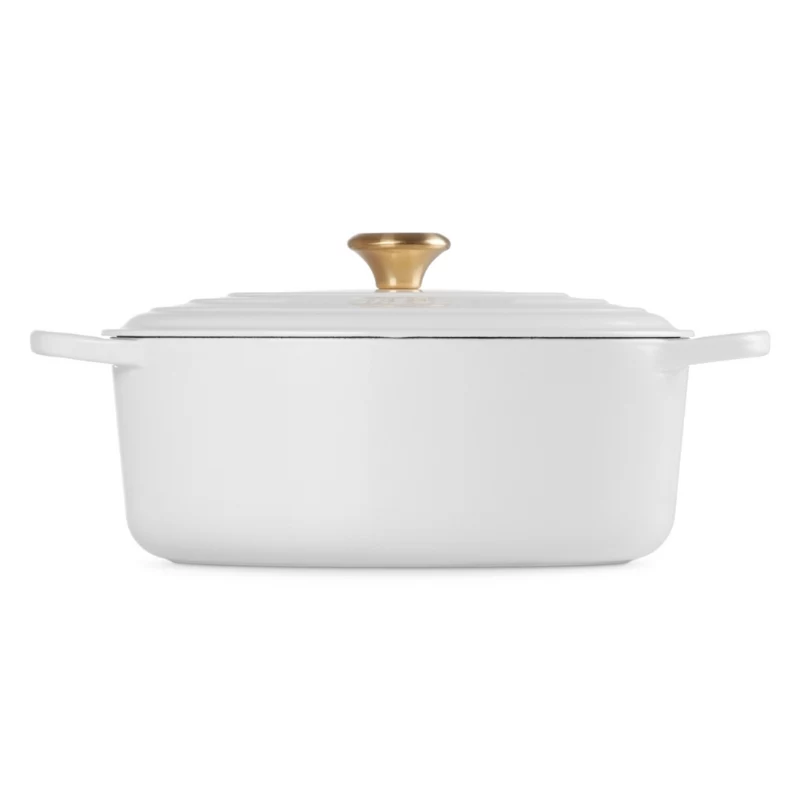 Le Creuset ketaus ovalus puodas 31 cm / 6,3 l, baltas